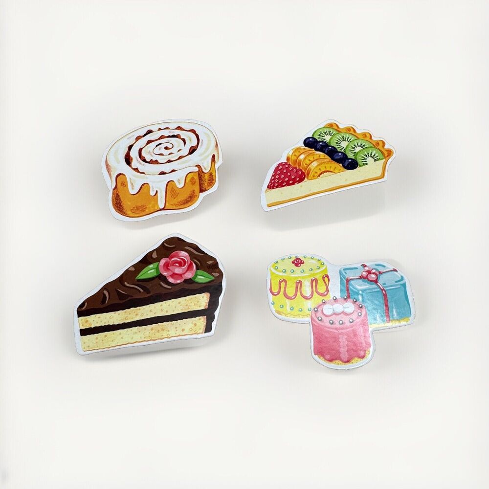 Eeboo Tea Party Game Replacement Pieces Set of 4 Desserts